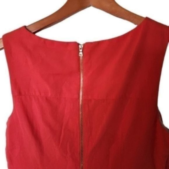 Studio One Sleeveless Crew Neckline Shift Dress Orange size‎ 8 Cotton - Picture 12 of 12